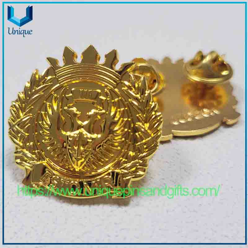 Metal Gold Plated Badge Brooch Lapel Pin Cuff-link (17) Metal Gold Plated Badge Brooch Lapel Pin Cuff-link (17)