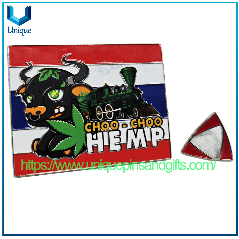 Customize Thailand Magnet HEMP Lapel pin with UV Printing (1) Customize Thailand Magnet HEMP Lapel pin with UV Printing (1)
