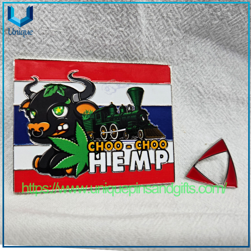 Customize Thailand Magnet HEMP Lapel pin with UV Printing (2) Customize Thailand Magnet HEMP Lapel pin with UV Printing (2)