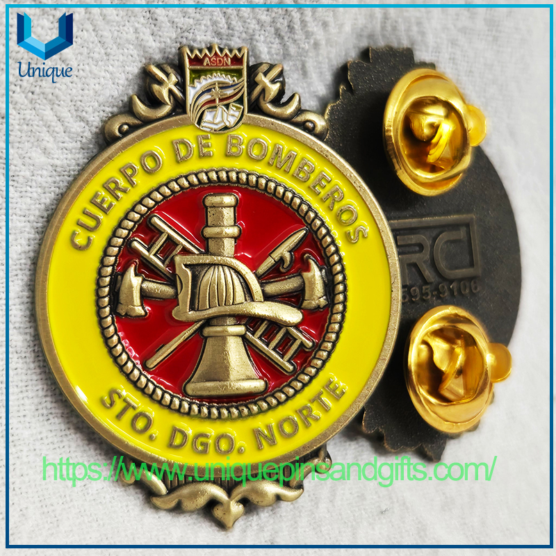 Customize Design Puerto Rico 3D Firefighter Metal Brooch Lapel Pin (4) Customize Design Puerto Rico 3D Firefighter Metal Brooch Lapel Pin (4)