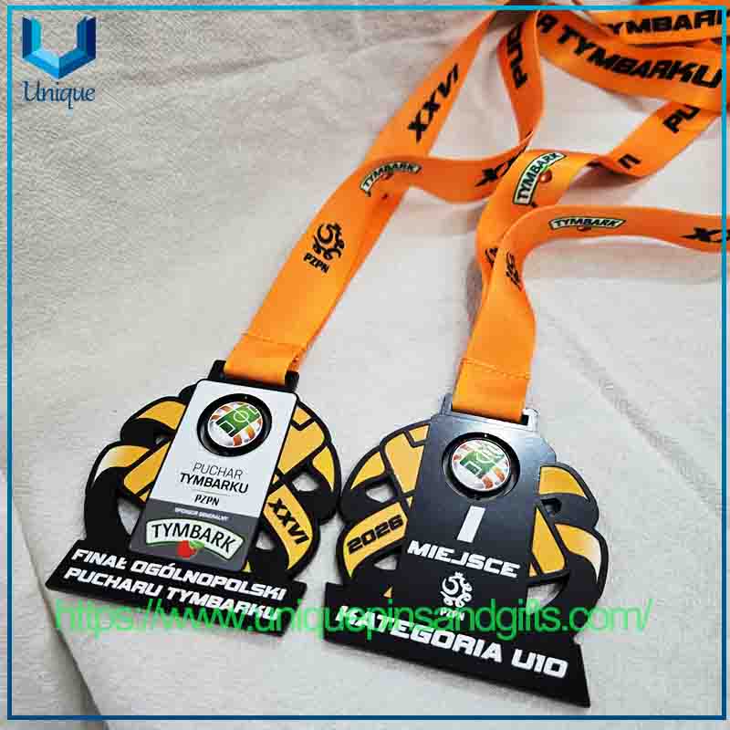Custom Polish PZPN Sports Event Metal Medals with Ribbon (5) Custom Polish PZPN Sports Event Metal Medals with Ribbon (5)