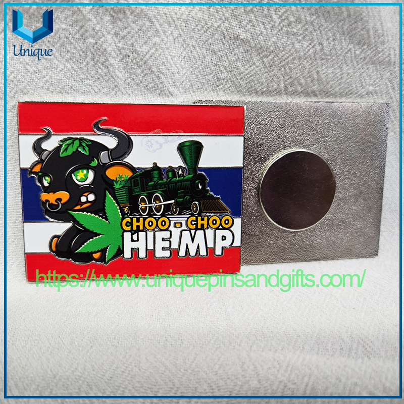 Customize Thailand Magnet HEMP Lapel pin with UV Printing (5) Customize Thailand Magnet HEMP Lapel pin with UV Printing (5)