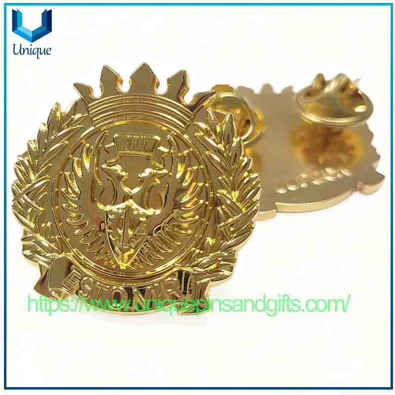 Metal Gold Plated Badge Brooch Lapel Pin Cuff-link (9) Metal Gold Plated Badge Brooch Lapel Pin Cuff-link (9)