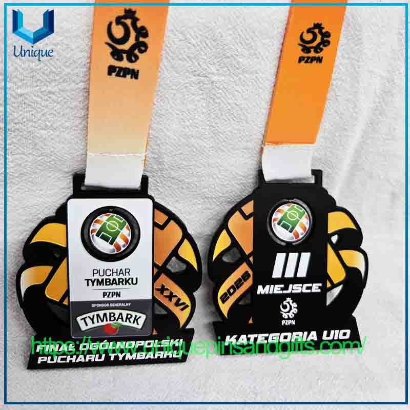 Custom Polish PZPN Sports Event Metal Medals with Ribbon (6) Custom Polish PZPN Sports Event Metal Medals with Ribbon (6)
