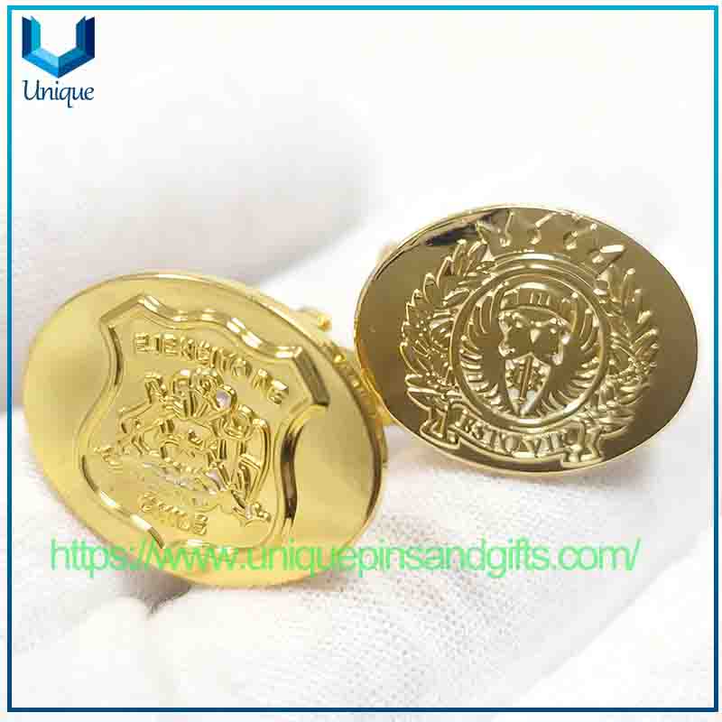 Metal Gold Plated Badge Brooch Lapel Pin Cuff-link (6) Metal Gold Plated Badge Brooch Lapel Pin Cuff-link (6)