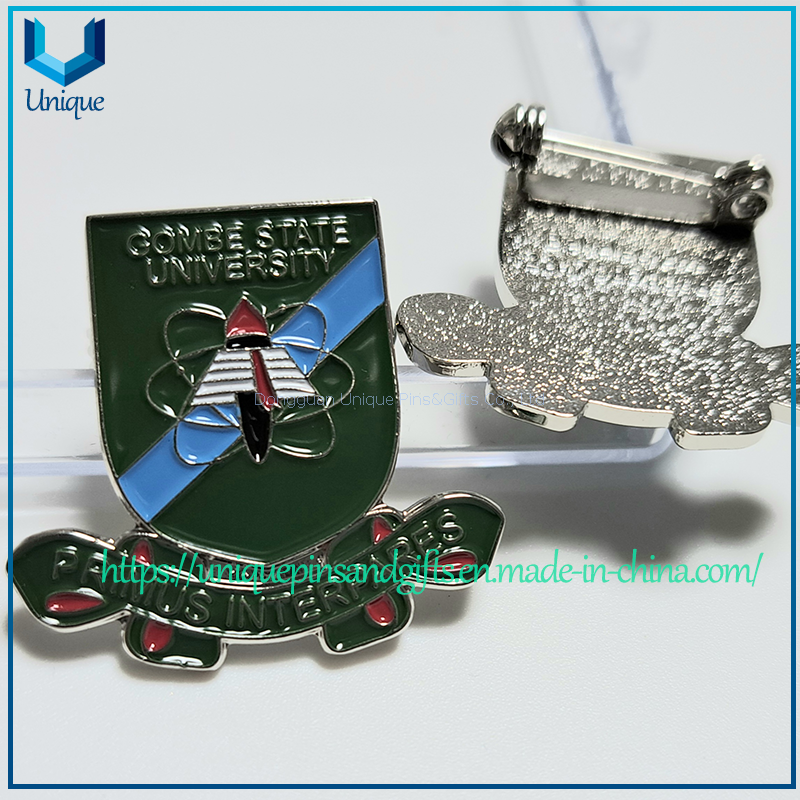 Custom Nigerian Badges - Fashion Cutout Hollow Out Metal Brooch, Military Collar Pin, Custom School Lapel Pin with Velvet box