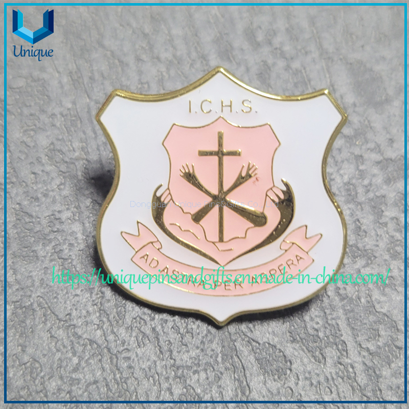 Free Sample Custom School Uniform metal Brooch, Caps Emblem, Fashon Decoration Multi-Color assorted School Lapel Pin