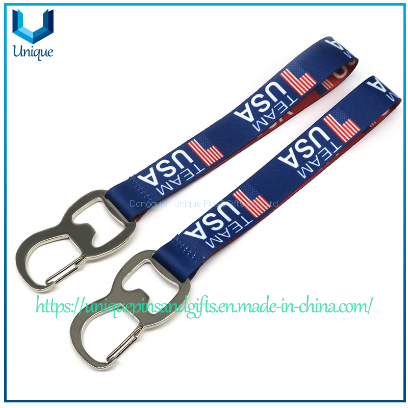 Custom American Flag Printed Lanyards with Bottle Opener And Long Or Short Straps