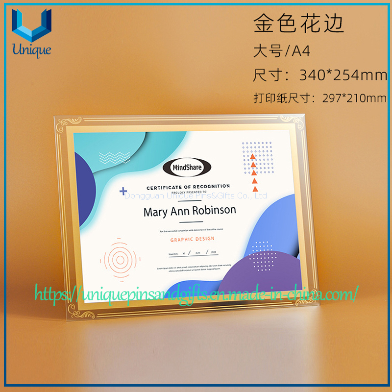 Acrylic/Crystal Certificate Holder, A3, A4 Document Certificate Desk standable display Holder Frame