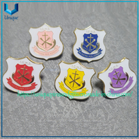 Free Sample Custom School Uniform metal Brooch, Caps Emblem, Fashon Decoration Multi-Color assorted School Lapel Pin