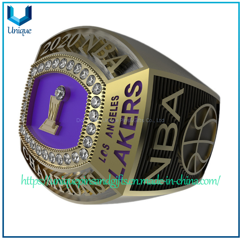 Custom Military Ring, Die Casted Zinc Alloy Champion Ring, Rhystone Crystal Decorated Metal Ring