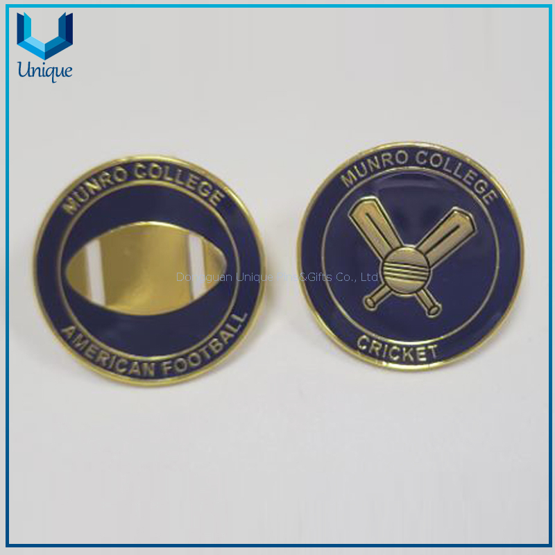 Custom Metal Enamel Lapel pin with Epoxy, Gold School Metal Brooch, Football/Track& Field /Soccer Ball/Basket Ball/Cricket/Badminton/Tennis sports Metal Pin