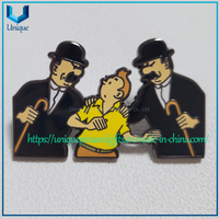 Customize Broche personnalisee Cartoon Tintiin Pin, Fashion Decoration Souvenir Gift Metal Lapel Pin in Hard Enamel