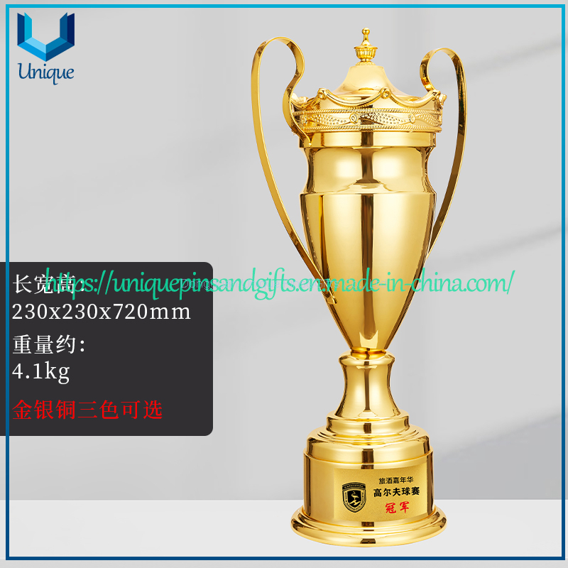 Available stock Metal Trophy in gold, silver, Copper with Engraving Logo,Award Medal Trophy Cups