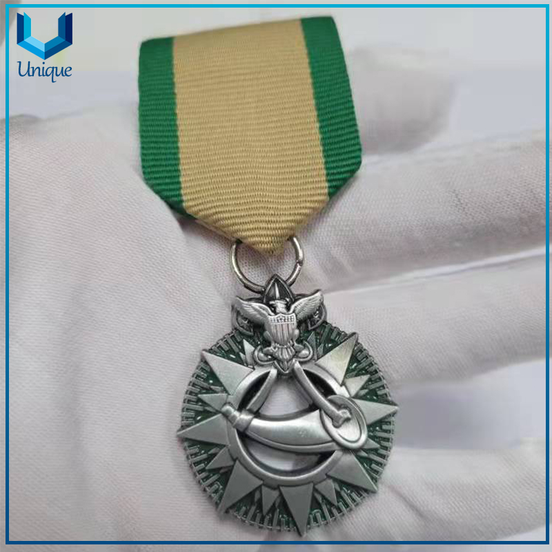 Custom Martin de Tours Medal, 3D antique Copper plating Medal, High Quality Military Bronze Medal with Ribbon and Safety Pin 