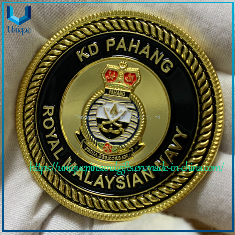 Customized Double-sided 3D Double Rope Edge Royal Malaysian Navy Commemorative Coin