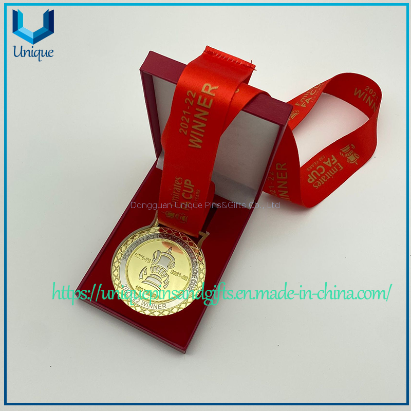 Custom High-End Football Medals -gold Silver EMIRATES Football Association Challenge Cup Medal