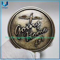 Custom Memorial Grave Plaques, 11cm diameter 3D engraving Outdoor Metal Grave Memorial Plaque Marker in Bronze
