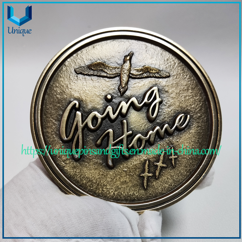 Custom Memorial Grave Plaques, 11cm diameter 3D engraving Outdoor Metal Grave Memorial Plaque Marker in Bronze