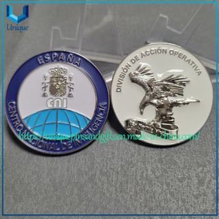 Customize Espana Challenge coin, 3D relief Military Police Commemorative coin 