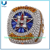 Custom Military Ring, Die Casted Zinc Alloy Champion Ring, Rhystone Crystal Decorated Metal Ring