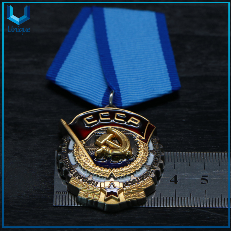 Custom Martin de Tours Medal, 3D antique Copper plating Medal, High Quality Military Bronze Medal with Ribbon and Safety Pin 