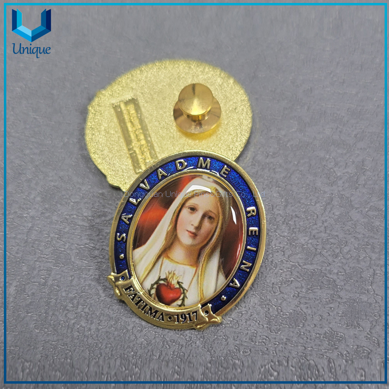 Fatima Virgin photo Lapel pin-2