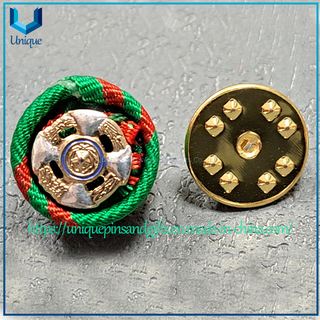 Custom Ribbon Metal Collar Pins,Two Tone plating Italy Military Metal Pin, Collar Pin, Military Garment Pin