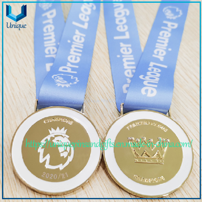 Custom League Premier League & More Football Medals Carabao, Champions League & Premier League Style Qatar World Champions FIFA gold Medal