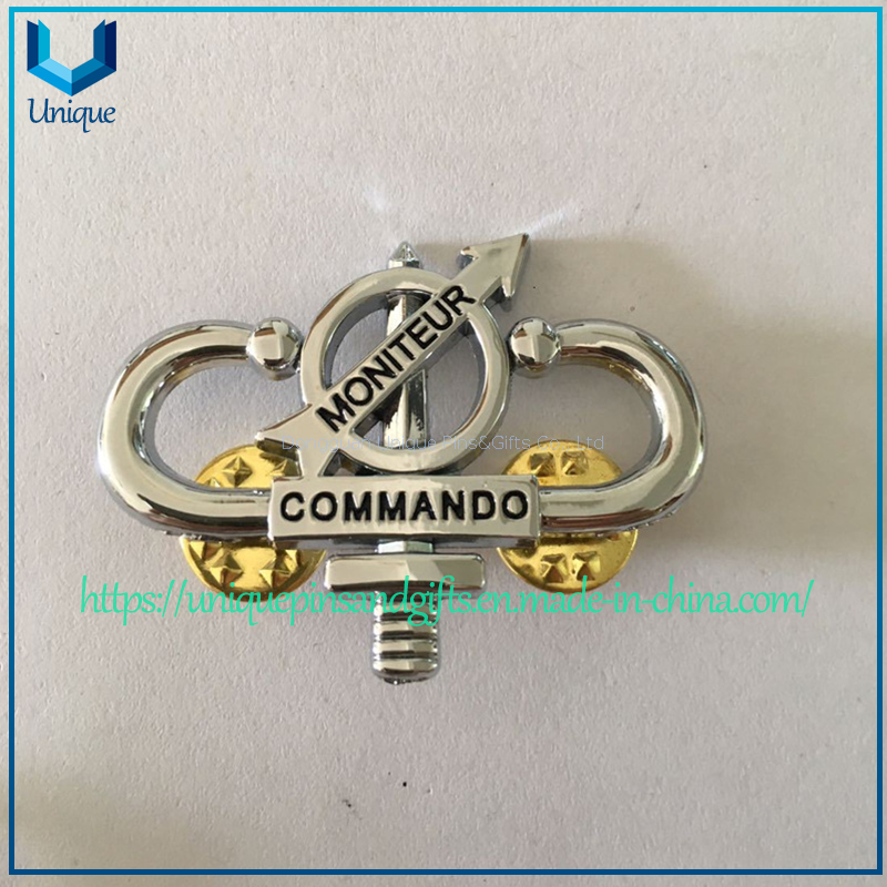 Custom Hight Quality Die struck Bronze gold Silver Military Collar pin, Cap Lapel Pin, Military Uniform Metal Brooch