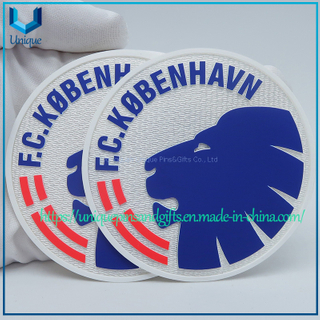 Custom Garment soft PVC Patches, Fashion high quality washable Silicon Patches for Jersey