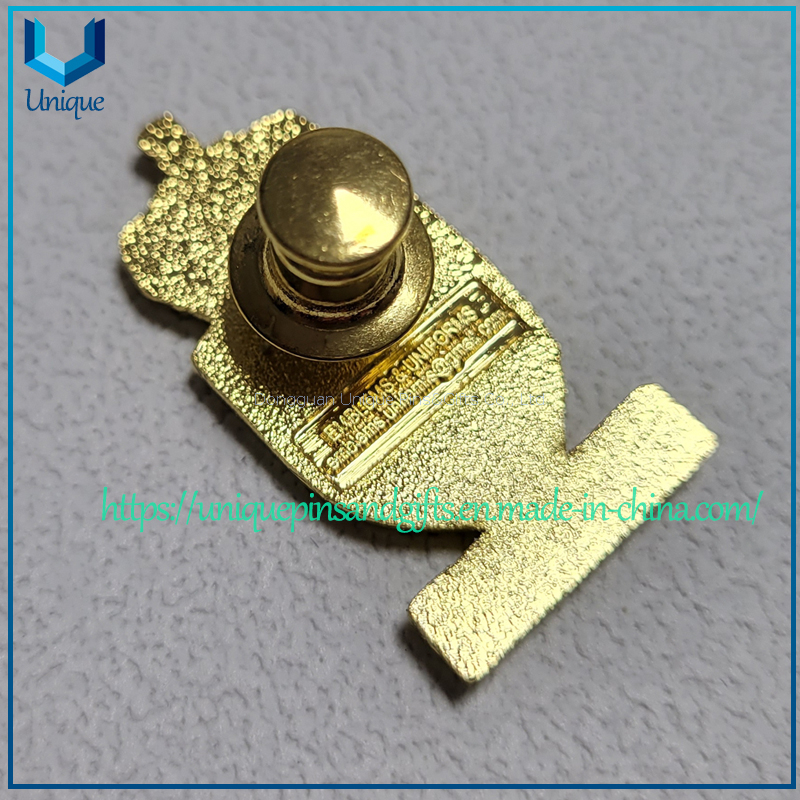Custom Guatemala School Lapel Pin, Sedes Sapientiae 3D Gold Souvenir Metal Brooch with epoxy with flat cap security pin