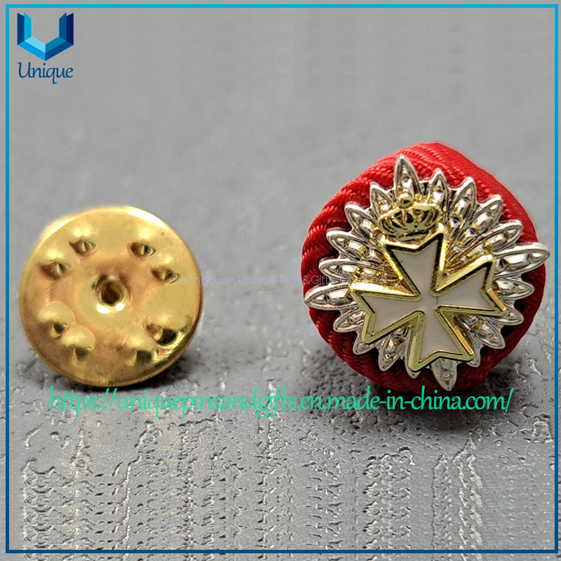 Custom Ribbon Metal Collar Pins,Two Tone plating Italy Military Metal Pin, Collar Pin, Military Garment Pin
