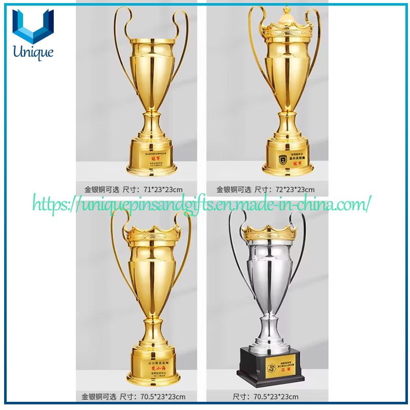 Available stock Metal Trophy in gold, silver, Copper with Engraving Logo,Award Medal Trophy Cups