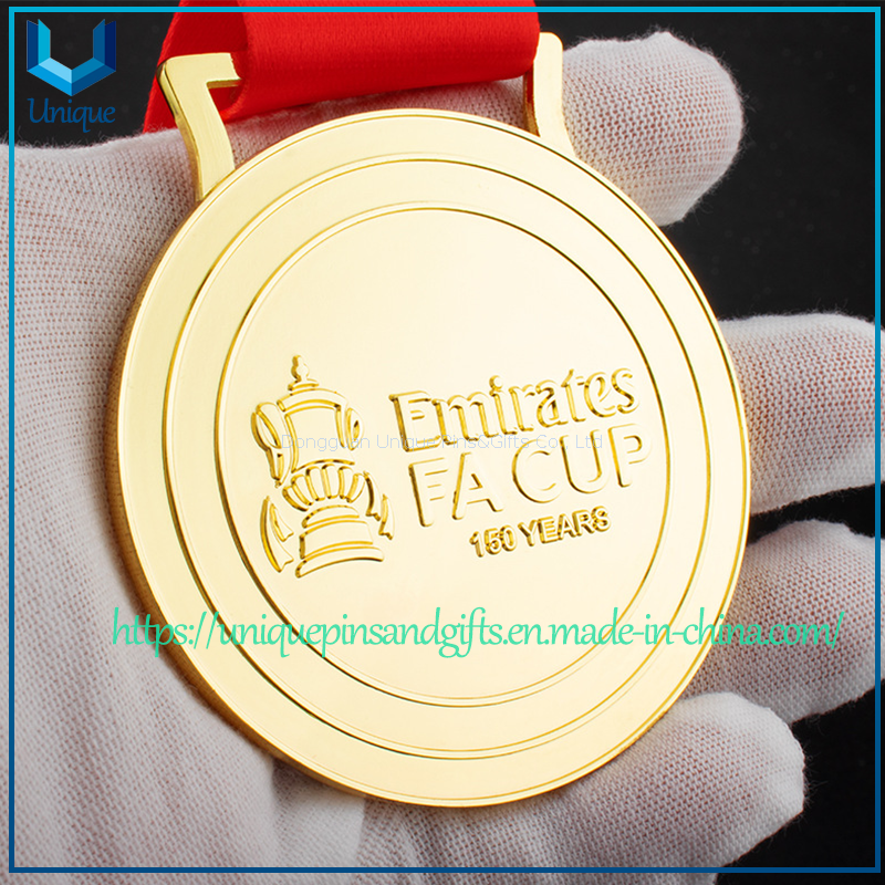 Custom High-End Football Medals -gold Silver EMIRATES Football Association Challenge Cup Medal