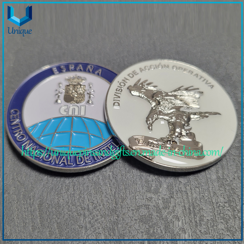 Customize Espana Challenge coin, 3D relief Military Police Commemorative coin 