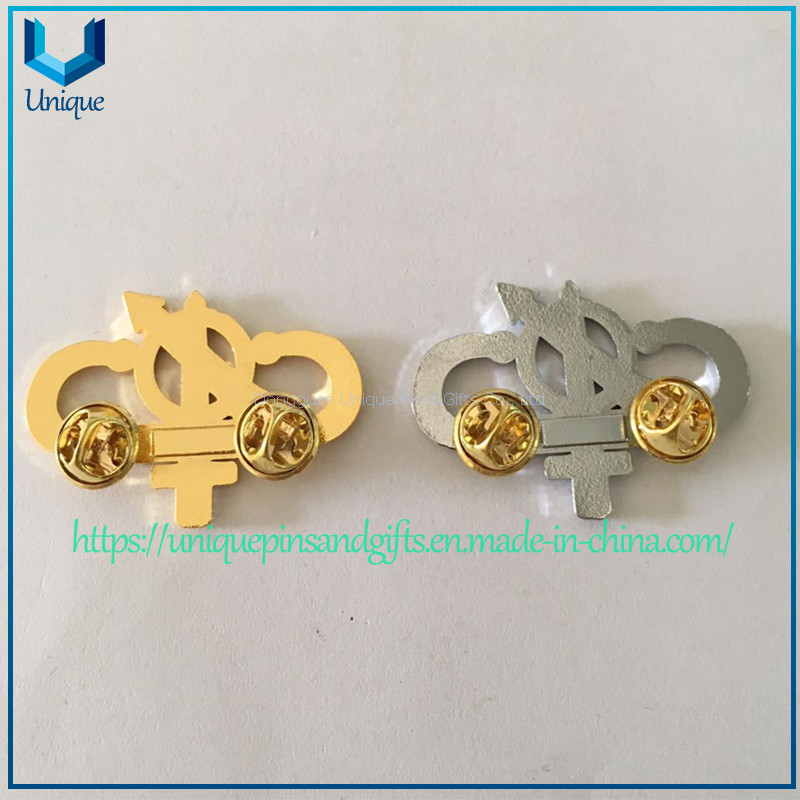 Custom Commando Moniteur 3D gold Silver Lapel Pin Badge, Military Police Metal Badge with butterfly clutch 