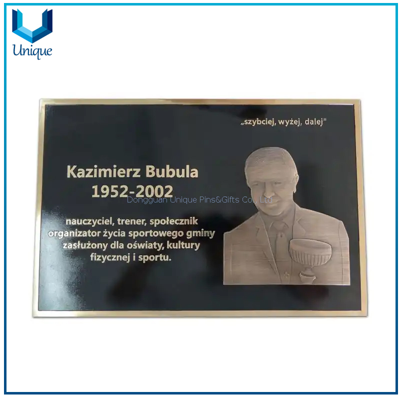 Custom Memorial Grave Plaques, 11cm diameter 3D engraving Outdoor Metal Grave Memorial Plaque Marker in Bronze