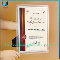 Acrylic/Crystal Certificate Holder, A3, A4 Document Certificate Desk standable display Holder Frame