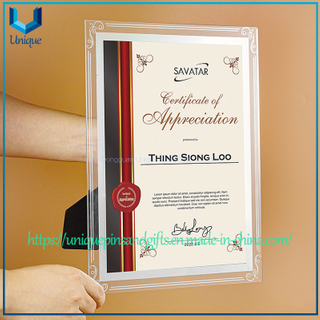 Acrylic/Crystal Certificate Holder, A3, A4 Document Certificate Desk standable display Holder Frame