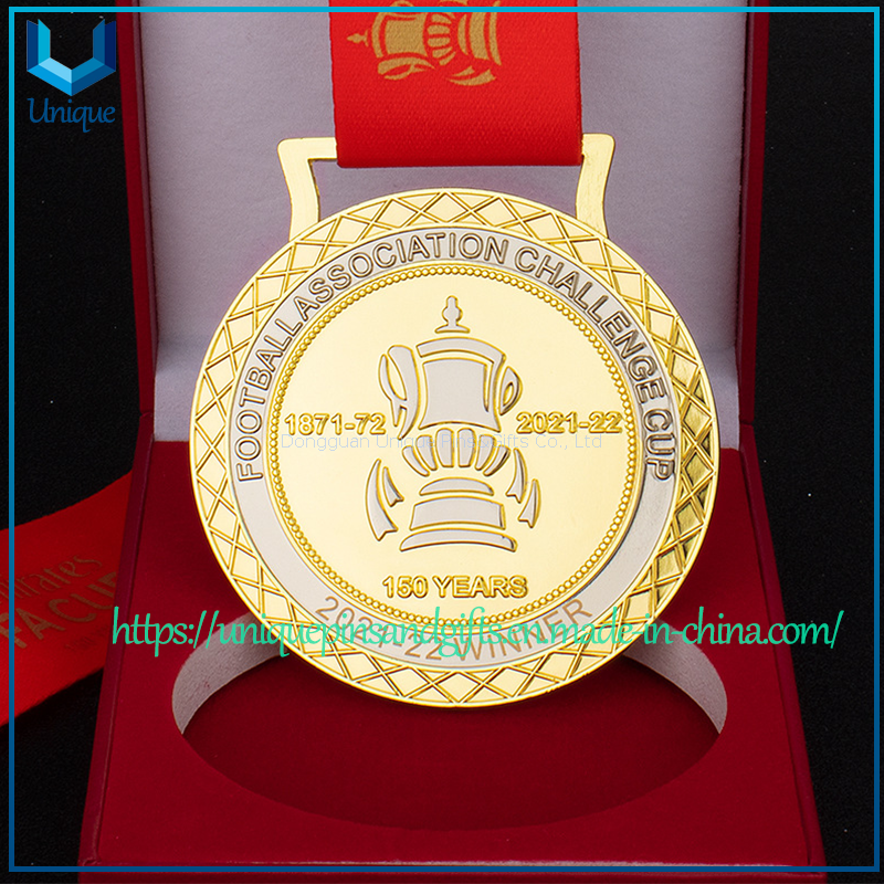 Custom High-End Football Medals -gold Silver EMIRATES Football Association Challenge Cup Medal
