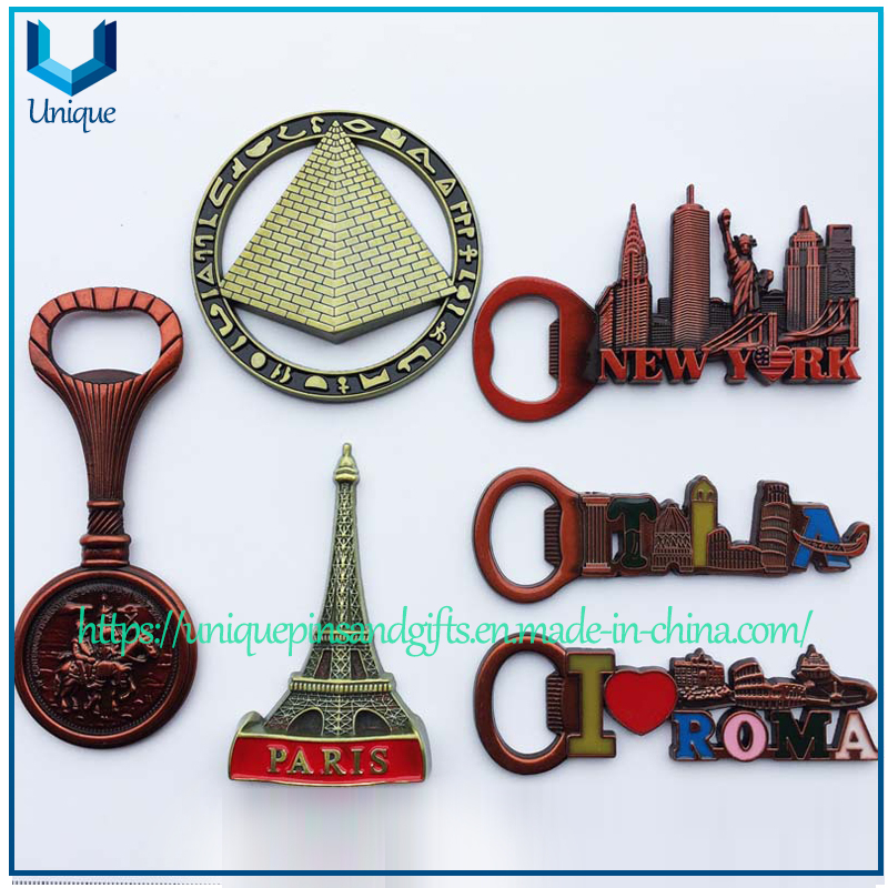 Custom Fridge Magnet bottle Opener, Famous National Logo Metal Crafts Bottle Opener for souvenir Gifts