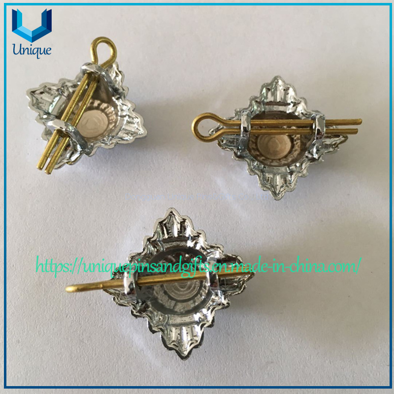 Custom Hight Quality Die struck Bronze gold Silver Military Collar pin, Cap Lapel Pin, Military Uniform Metal Brooch