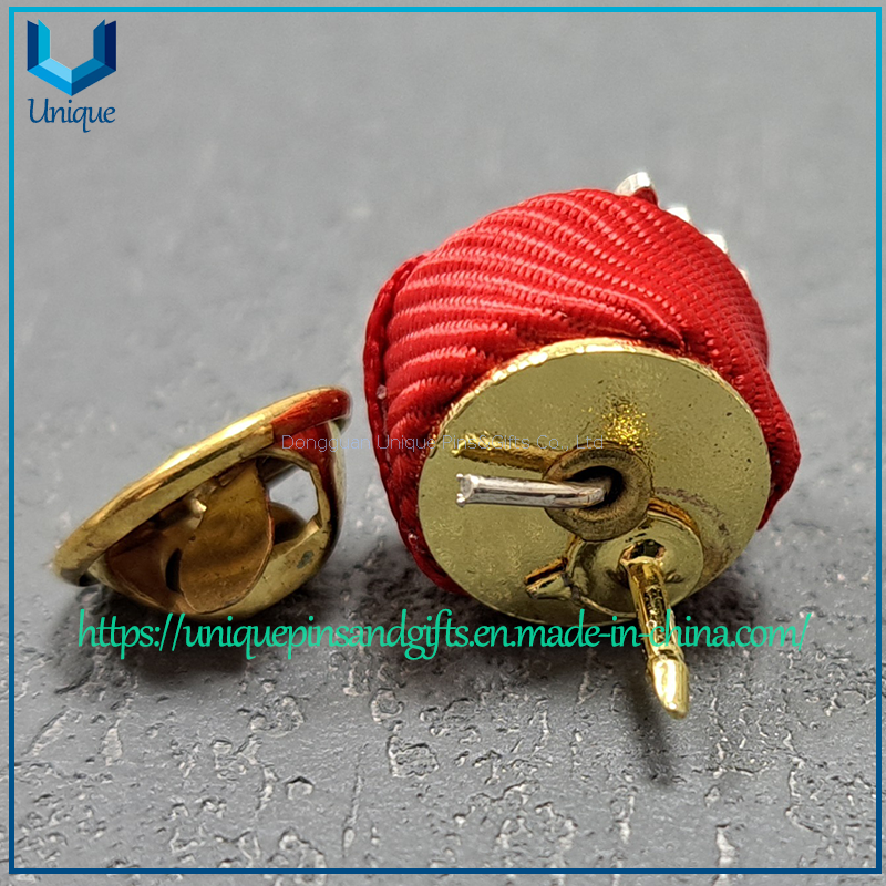 Custom Ribbon Metal Collar Pins,Two Tone plating Italy Military Metal Pin, Collar Pin, Military Garment Pin