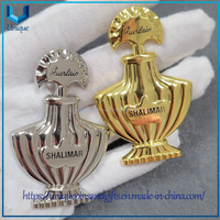 Custom Gold Silver 3D Chanel Bottle pin， Custom Your pin from China Metal Emblem 