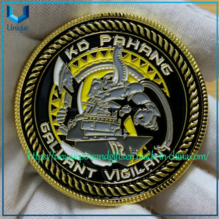 Customized Double-sided 3D Double Rope Edge Royal Malaysian Navy Commemorative Coin