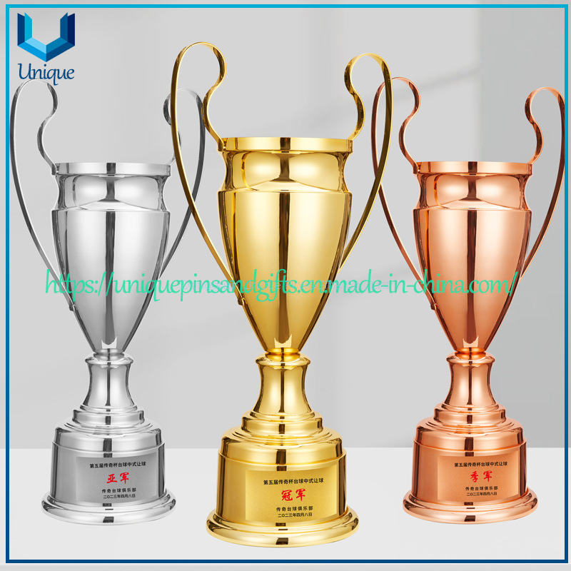 Available stock Metal Trophy in gold, silver, Copper with Engraving Logo,Award Medal Trophy Cups