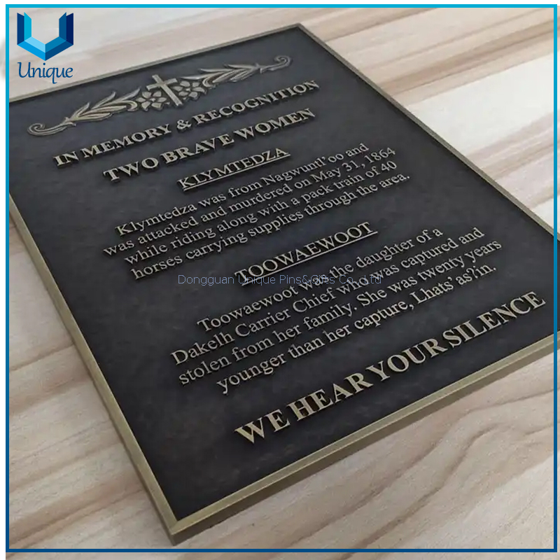 Custom Grave bronze plaque, house metal plaque-2