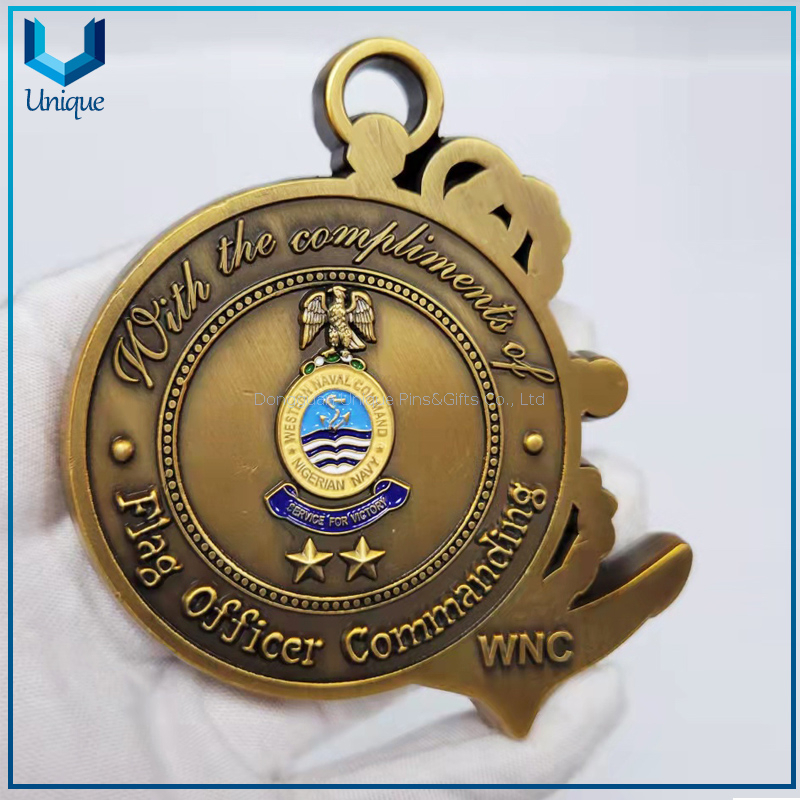 12mm thick High 3D Relief Souvenir Military Navy Metal crafts Displayer Medal Coin