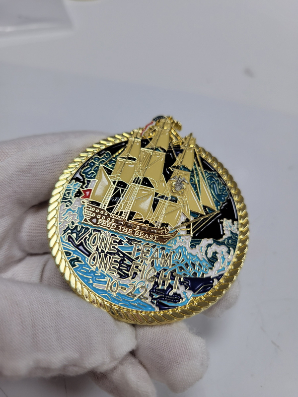 Sailing commemorative coin,3D die cast zinc alloy commemorative coin